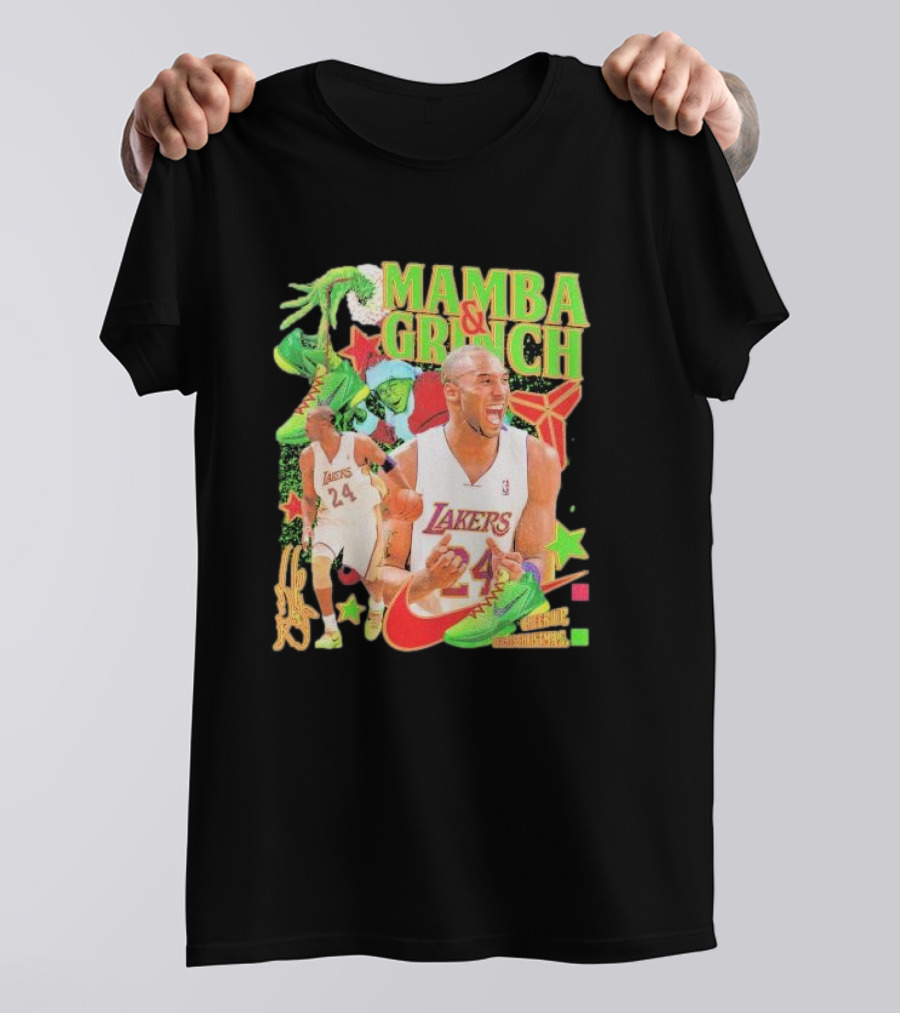 Mamba And Grinch Stole Christmas Kobe Bryant Lakers T-Shirt