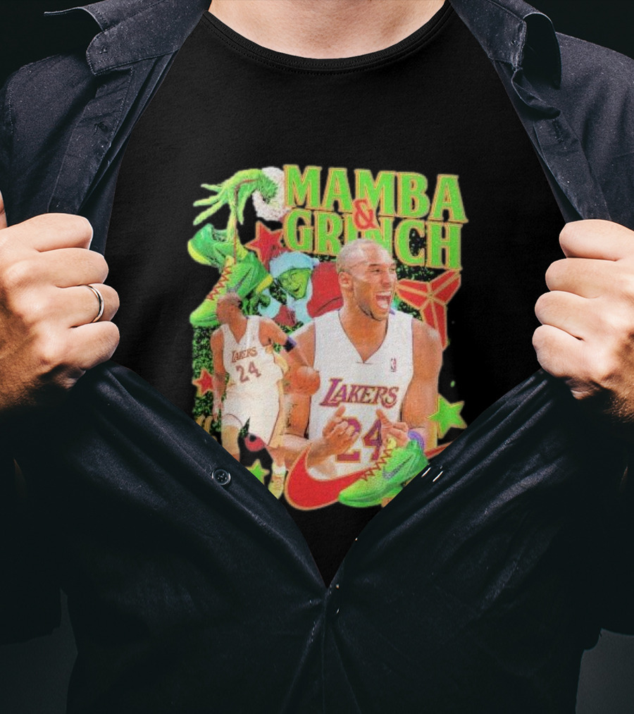 Mamba And Grinch Stole Christmas Kobe Bryant Lakers T-Shirt