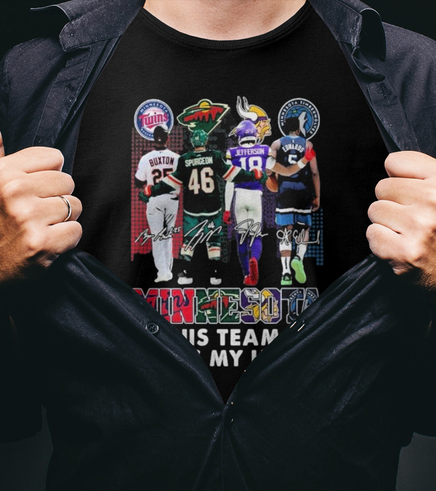 Minnesota Twins Wild Vikings Timberwolves Pride This Team This Is My House T-Shirt