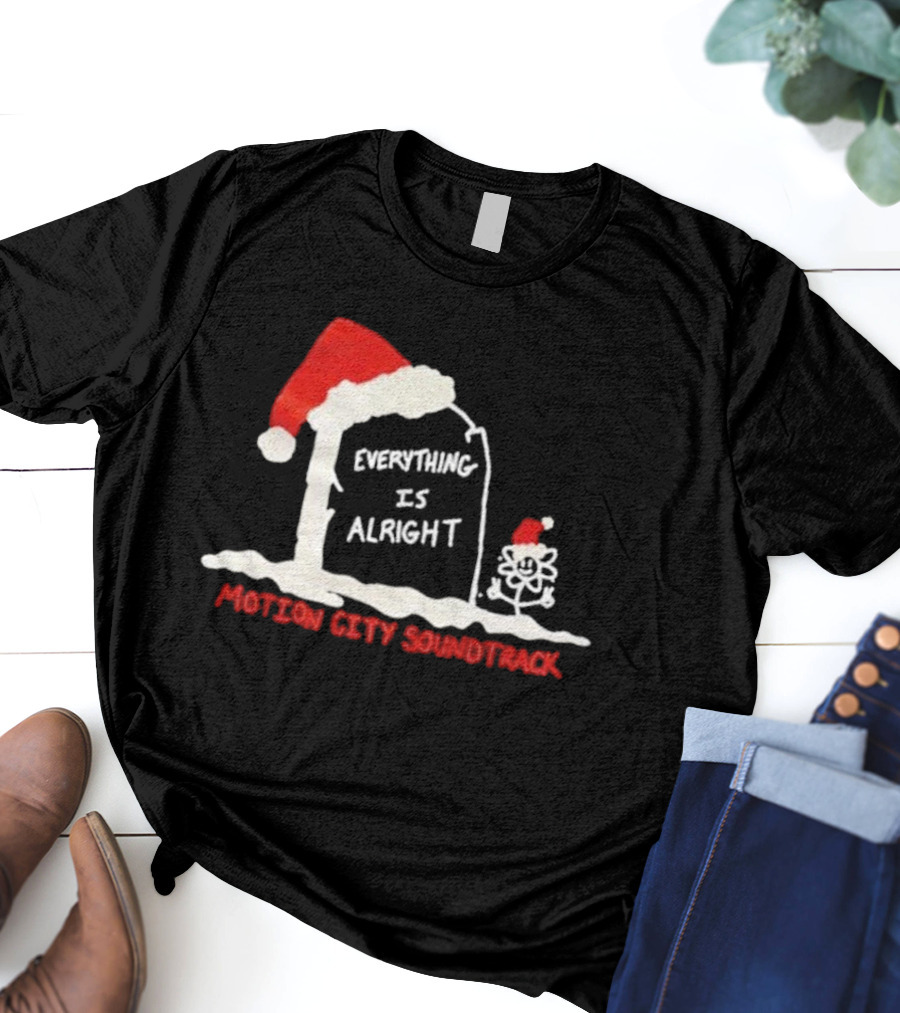Motion City Soundtrack Everything Is Alright Santa Gravestone T-Shirt