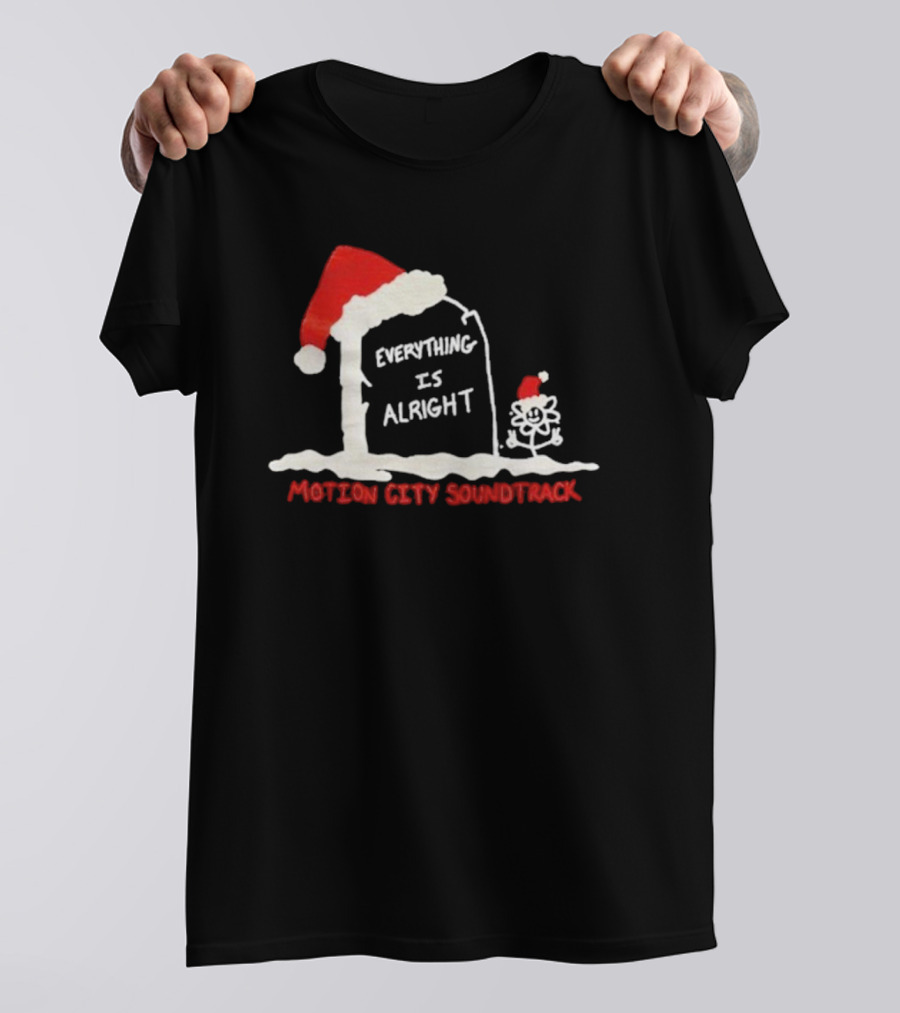 Motion City Soundtrack Everything Is Alright Santa Gravestone T-Shirt