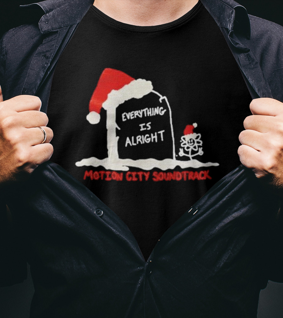 Motion City Soundtrack Everything Is Alright Santa Gravestone T-Shirt