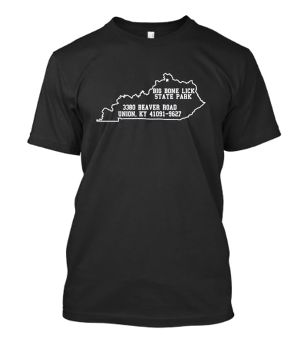 Big Bone Lick State Park Kentucky 3380 Beaver Road Union 41091-9627 Map T-Shirt