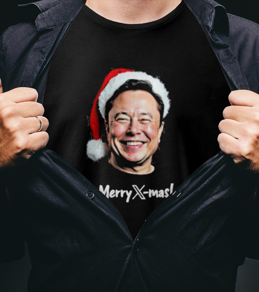 Eleon Musk Merry X-mas Santa Claus Christmas T-Shirt