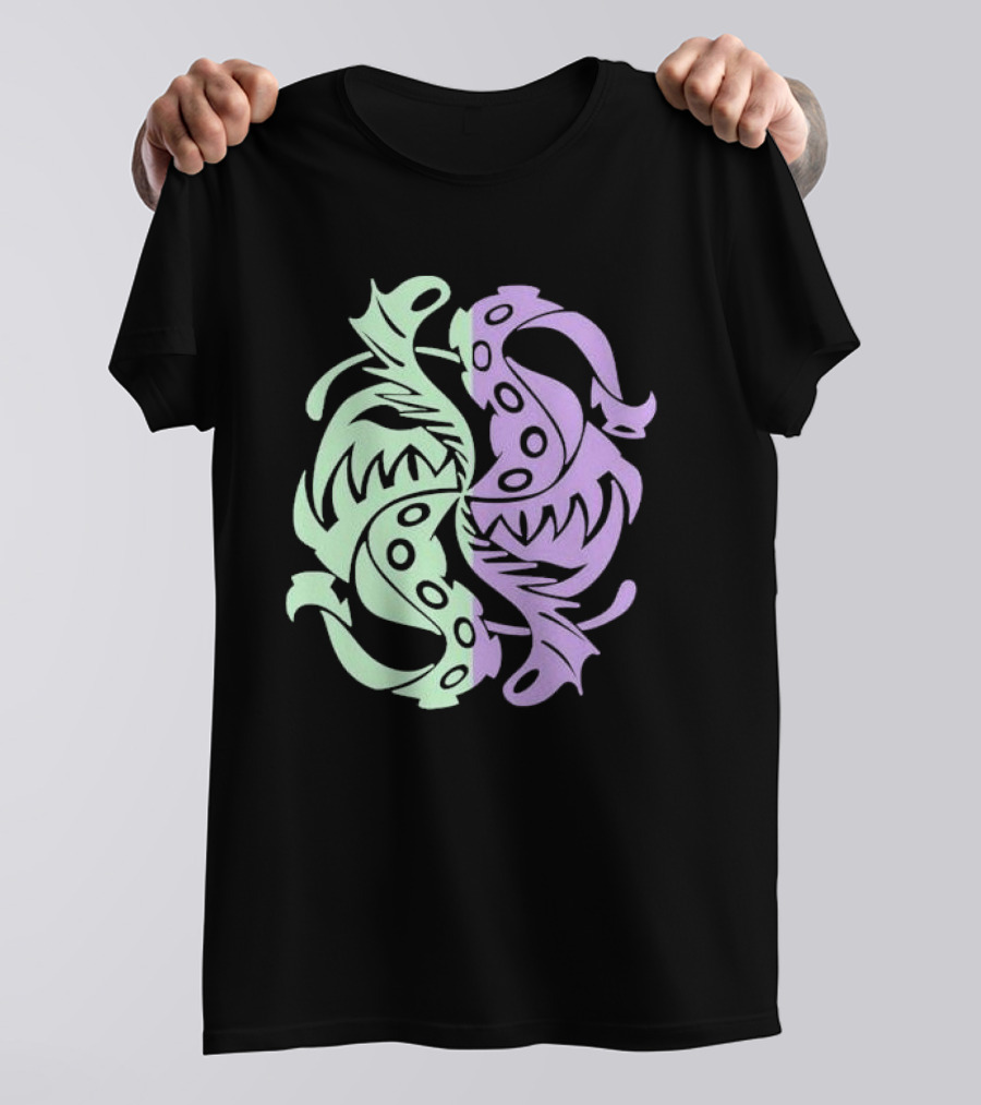 Envy Sigil Green And Purple Tribal Yin Yang T-Shirt