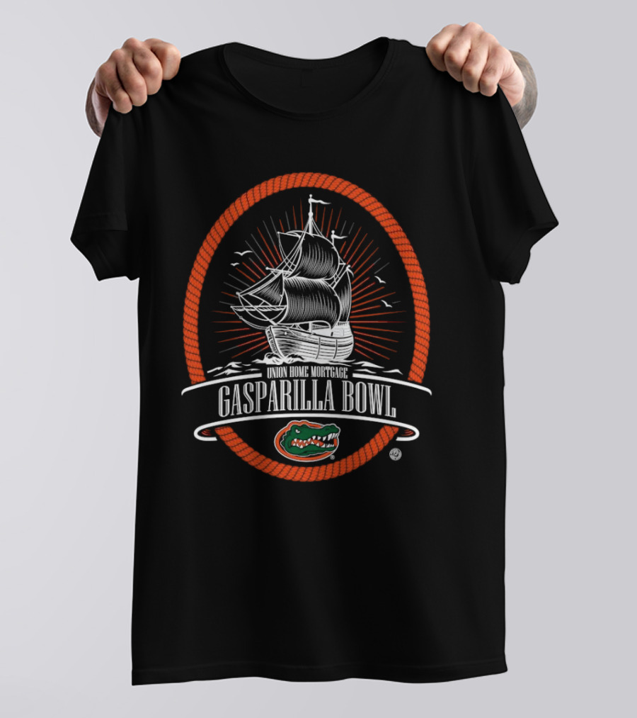 Florida Gators Union Home Mortgage Gasparilla Bowl Pirate Ship T-Shirt