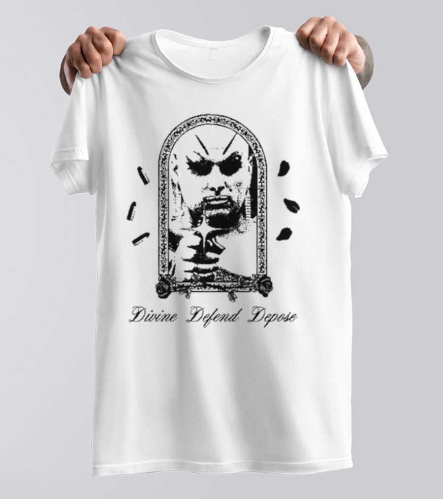 Divine Defend Depose Catchinglizards Mirror Reflection Roses T-Shirt