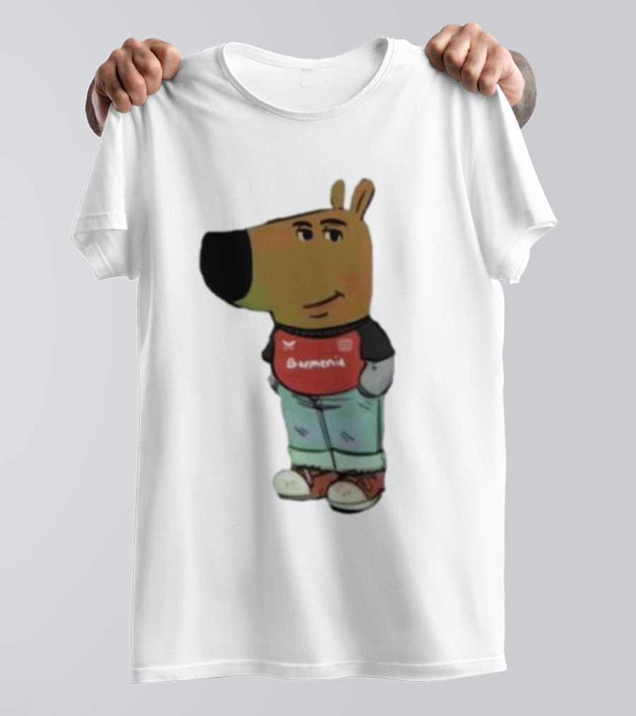Chill Guy Dog Bayer 04 Leverkusen Mascot Wearing Red Black T-Shirt