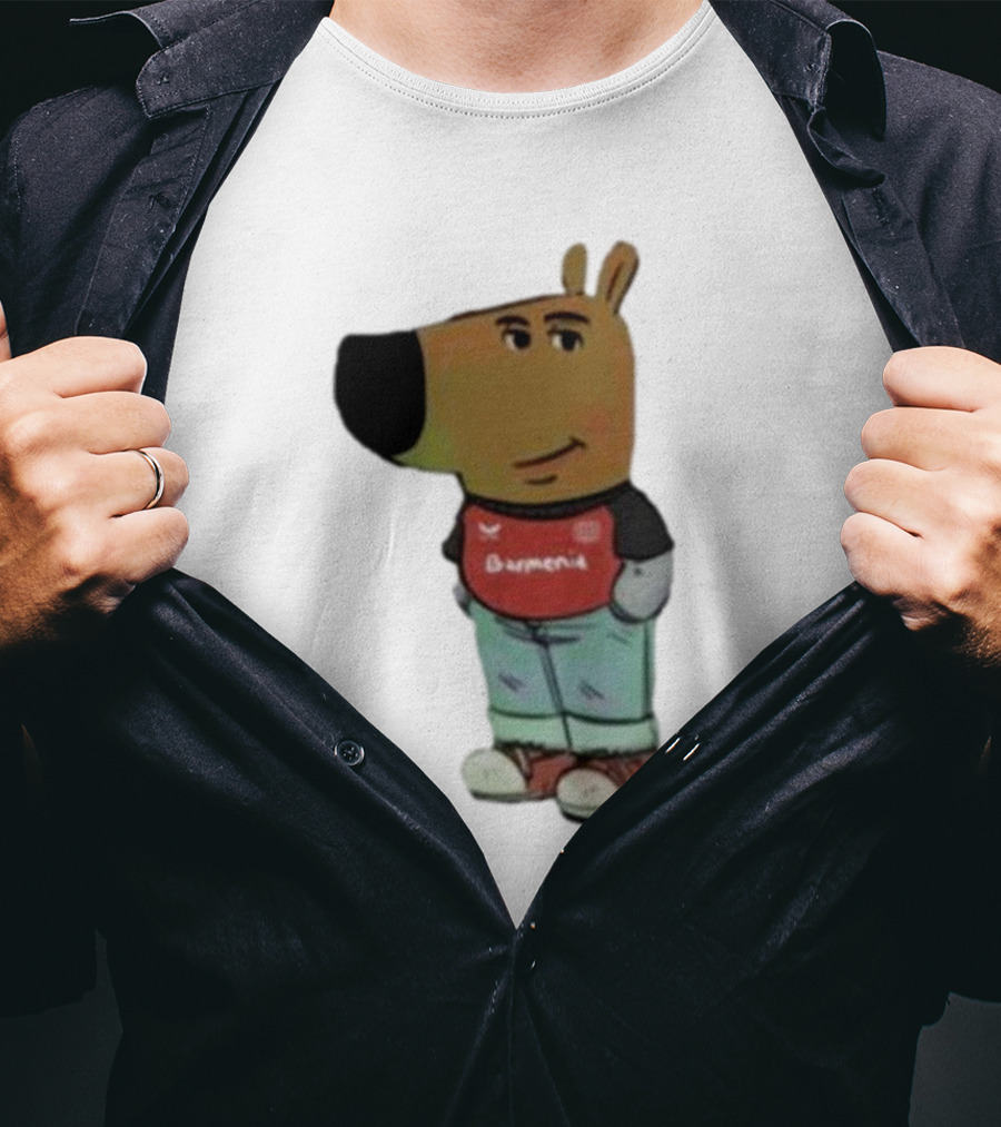 Chill Guy Dog Bayer 04 Leverkusen Mascot Wearing Red Black T-Shirt