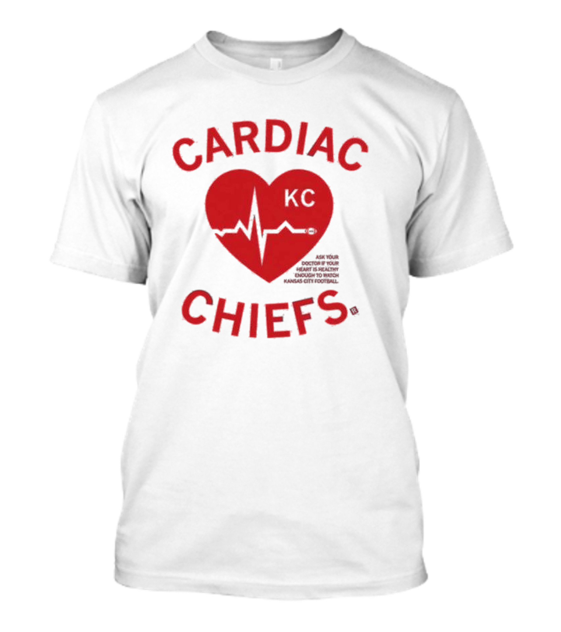 Cardiac Chiefs KC Heartbeat Kansas City Football T-Shirt