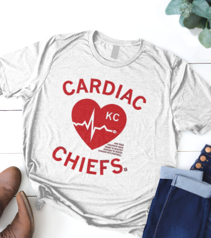 Cardiac Chiefs KC Heartbeat Kansas City Football T-Shirt