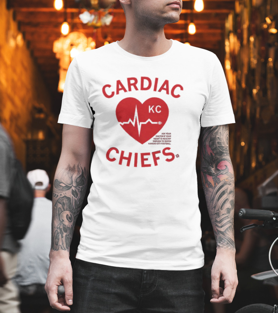 Cardiac Chiefs KC Heartbeat Kansas City Football T-Shirt