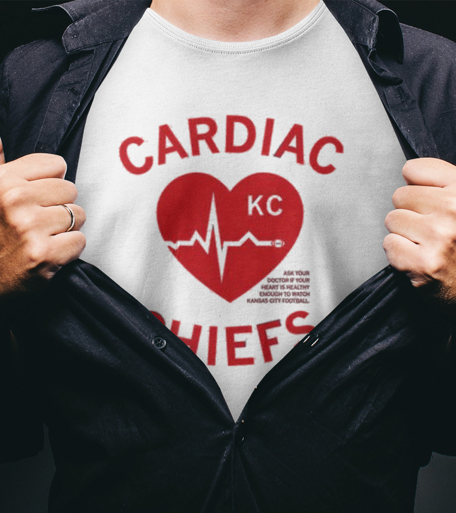 Cardiac Chiefs KC Heartbeat Kansas City Football T-Shirt