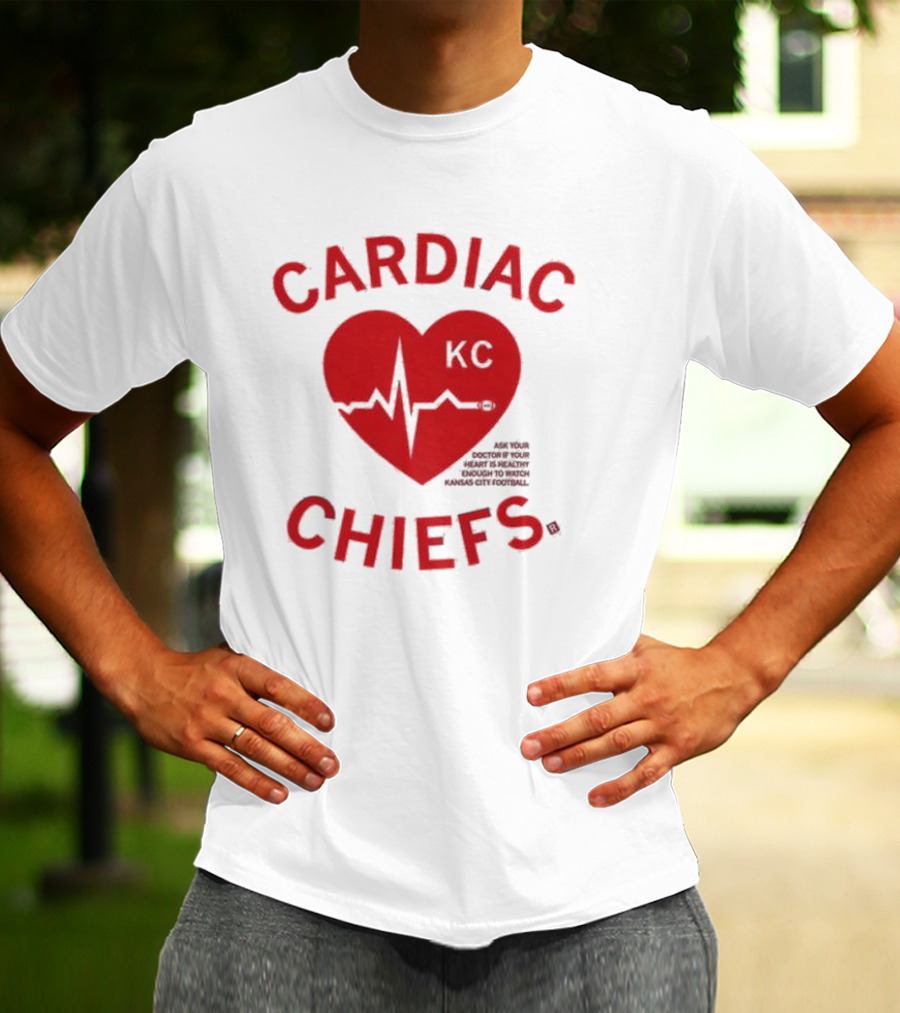Cardiac Chiefs KC Heartbeat Kansas City Football T-Shirt