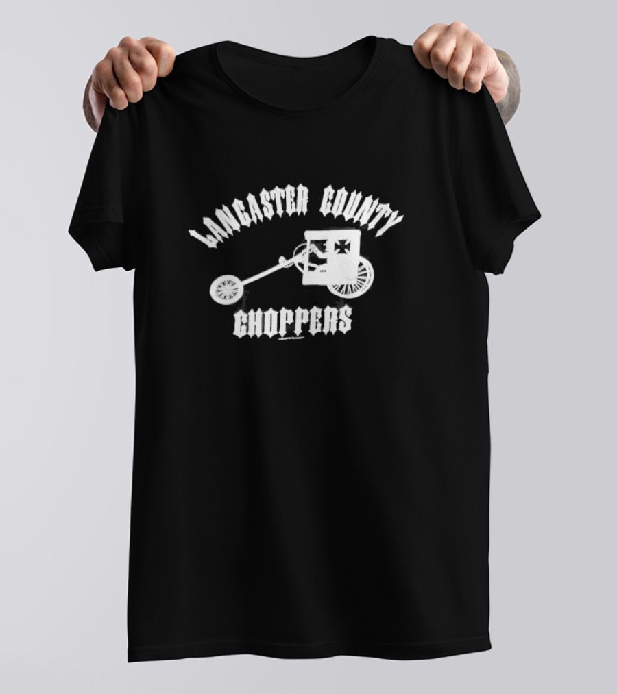 Lancaster County Choppers Amish Buggy Motorcycle Fusion T-Shirt