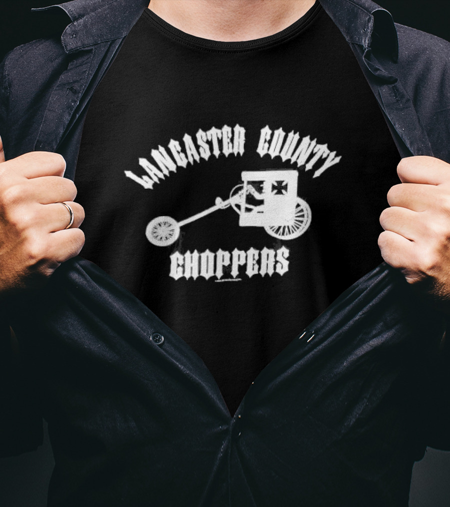 Lancaster County Choppers Amish Buggy Motorcycle Fusion T-Shirt