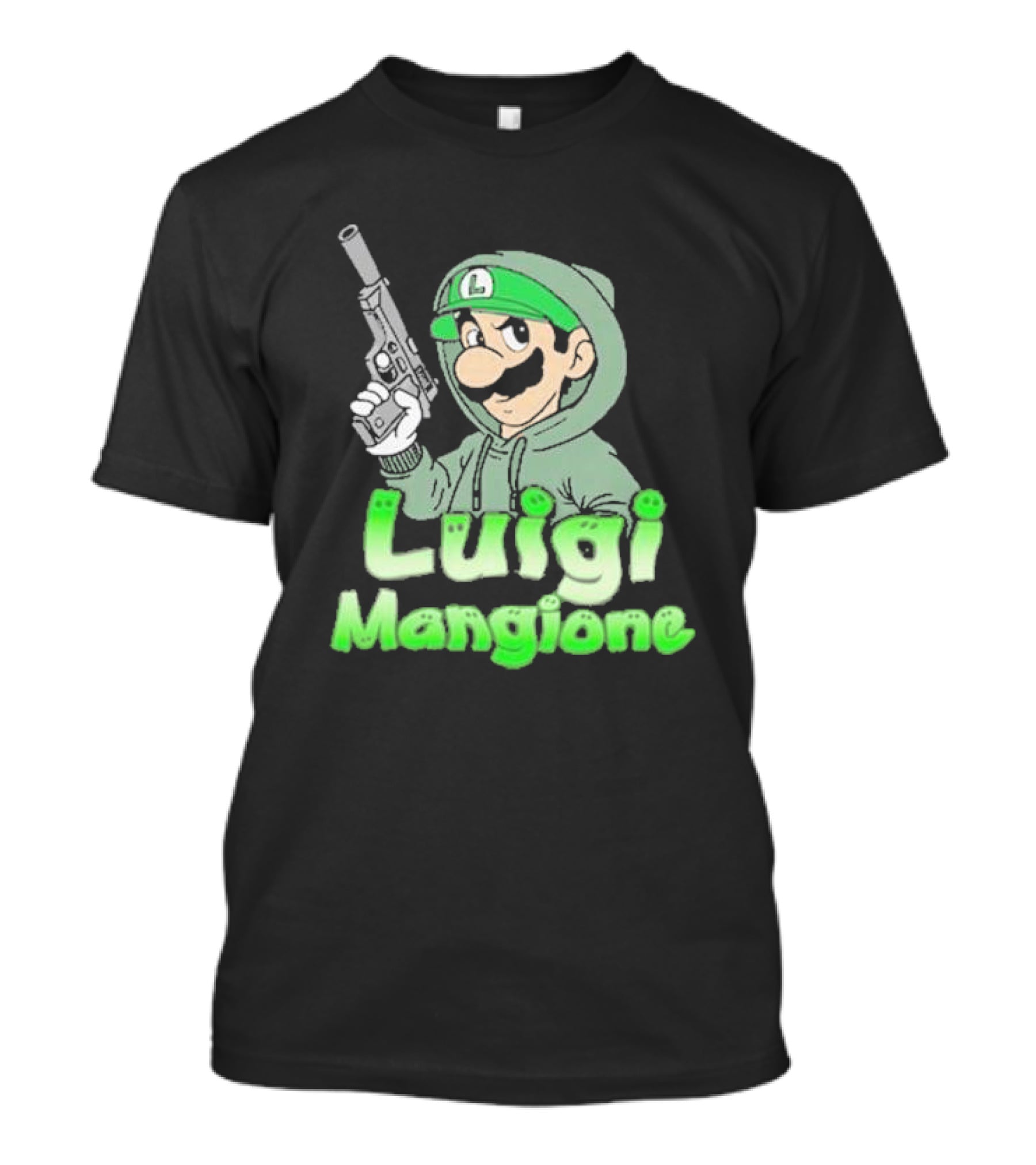 Luigi Mangione Hoodie Gun Character Mashup T-Shirt