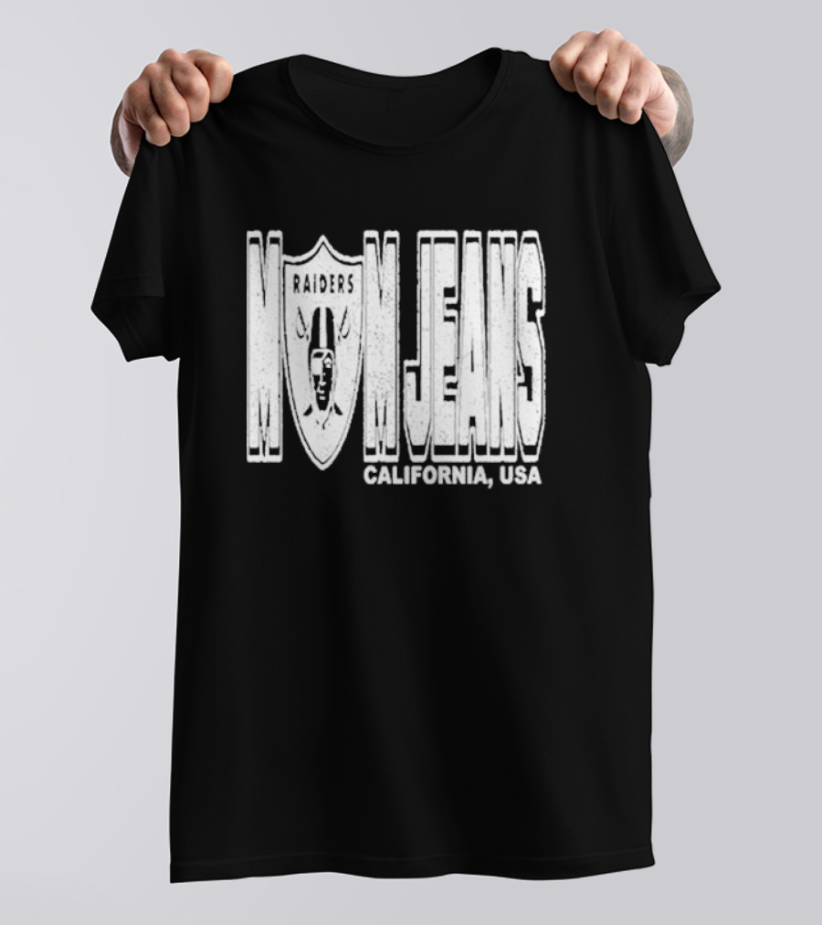 Raiders Mom Jeans California USA T-Shirt