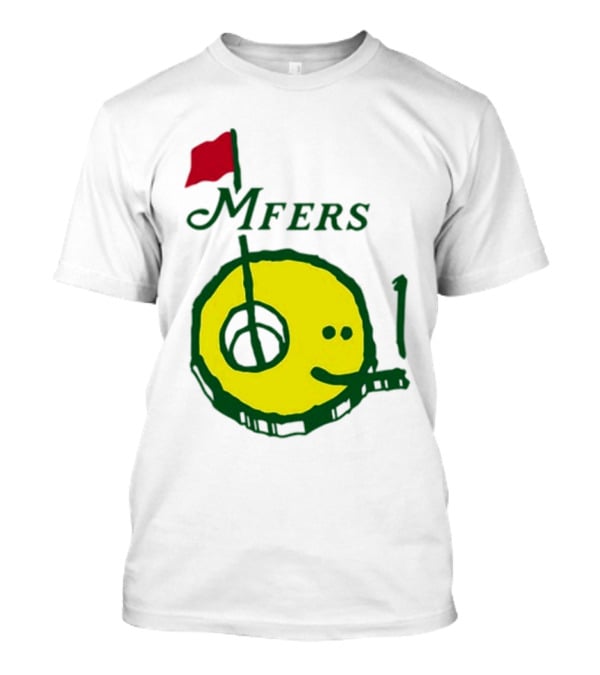 Mfers Sartosh Pitito Golf Flag Yellow Face T-Shirt