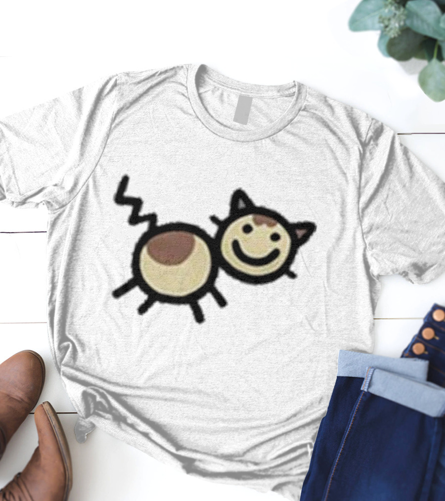 Mummy Joe Cheese Puff Cat Drawing T-Shirt
