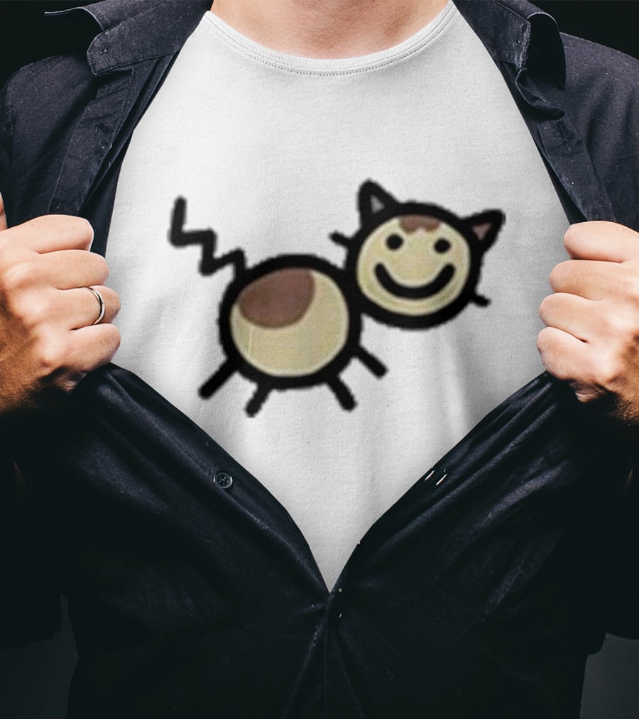 Mummy Joe Cheese Puff Cat Drawing T-Shirt