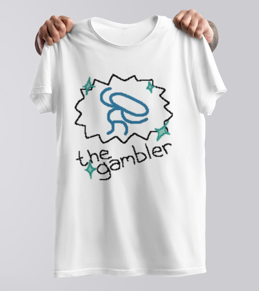 Raxdflipnote The Gambler Starry Line Art Figure T-Shirt