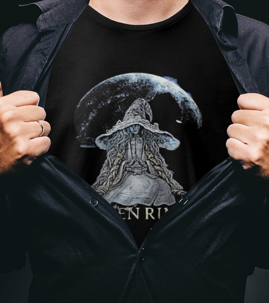 Ranni The Witch Elden Ring Fantasy Art Game Character Moon Magic T-Shirt
