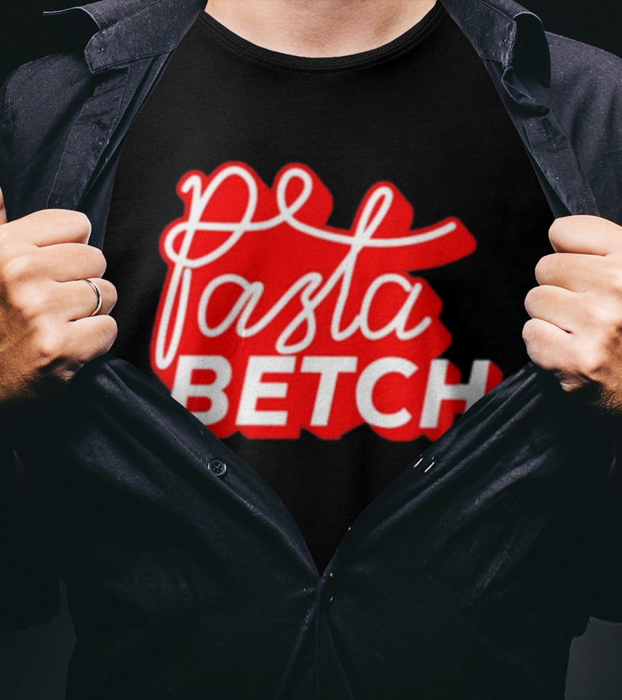 ITSQCP Pasta Betch Red And White Bold Script T-Shirt