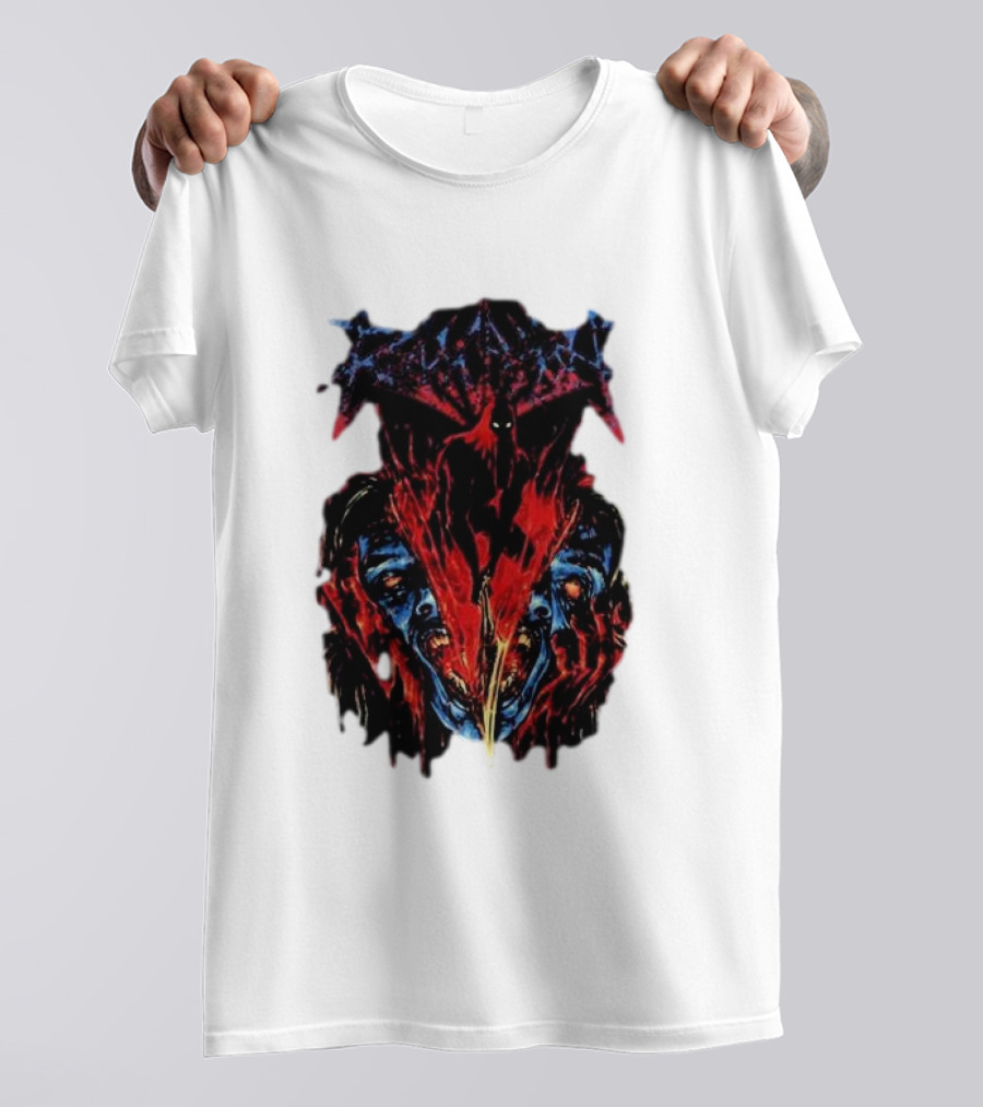 Revocation Nihilistic Violence Album Art Two Colossal Colorful Faces T-Shirt