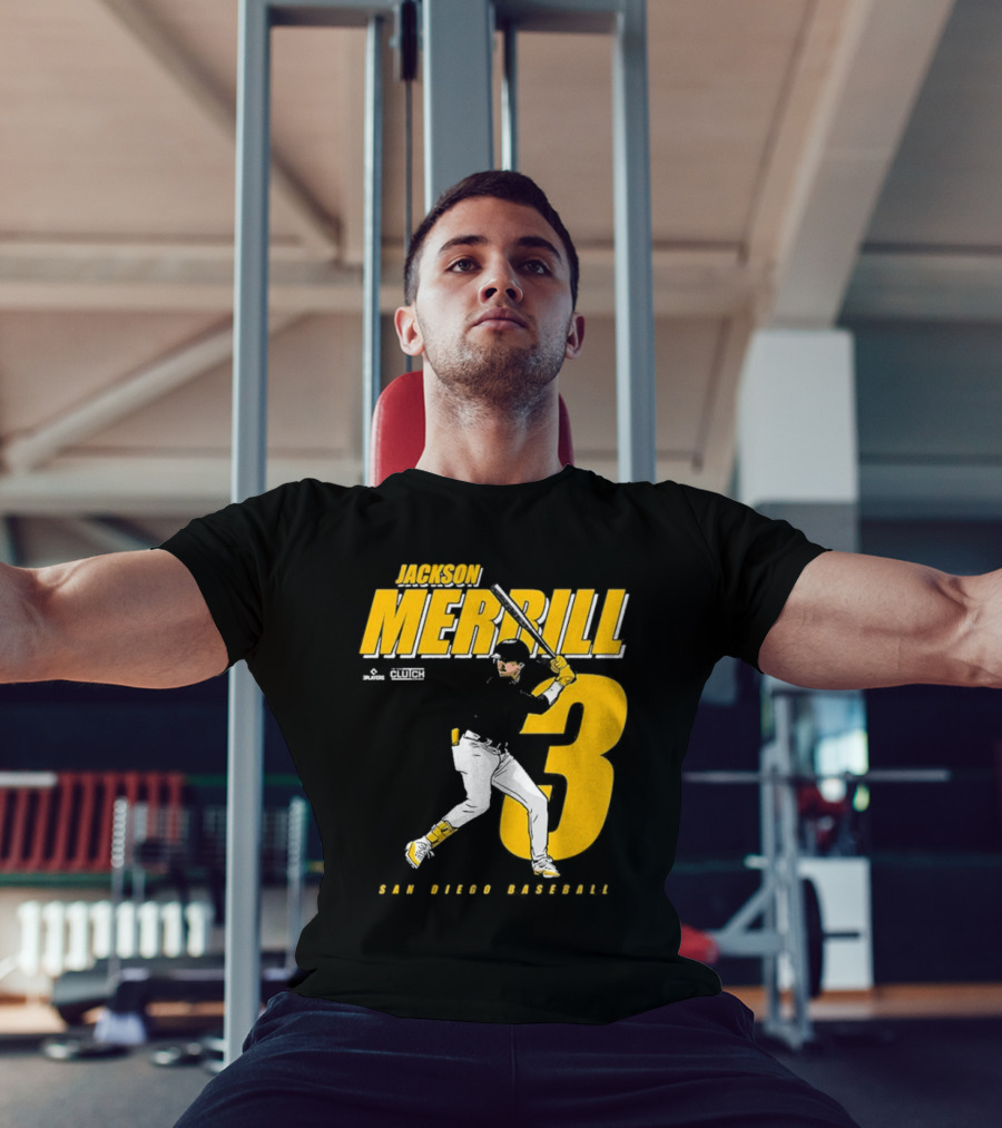 Jackson Merrill 3 San Diego Baseball Clutch Players T-Shirt