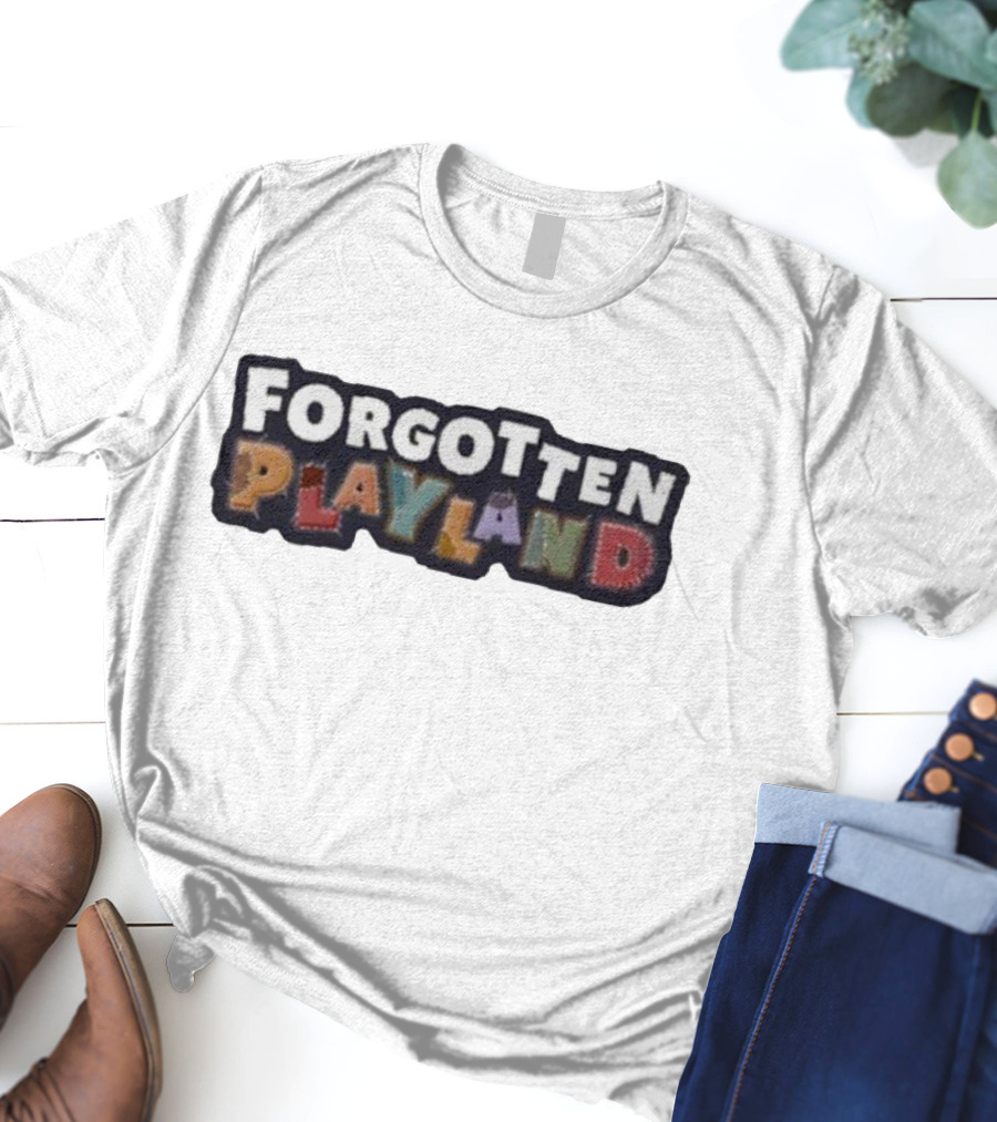 FORGOTTEN PLAYLAND Colorful Letter Patch T-Shirt