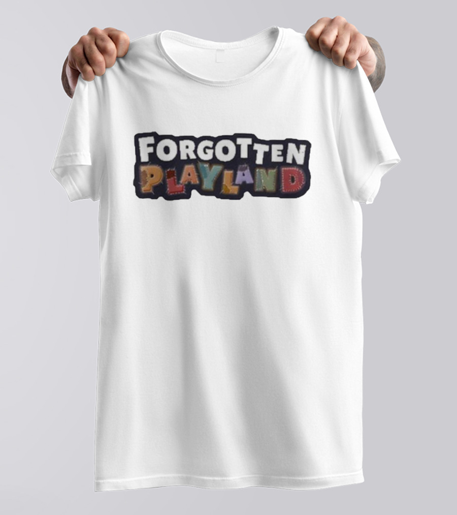 FORGOTTEN PLAYLAND Colorful Letter Patch T-Shirt
