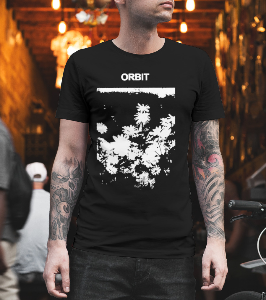 Orbit Flowers White Silhouettes T-Shirt