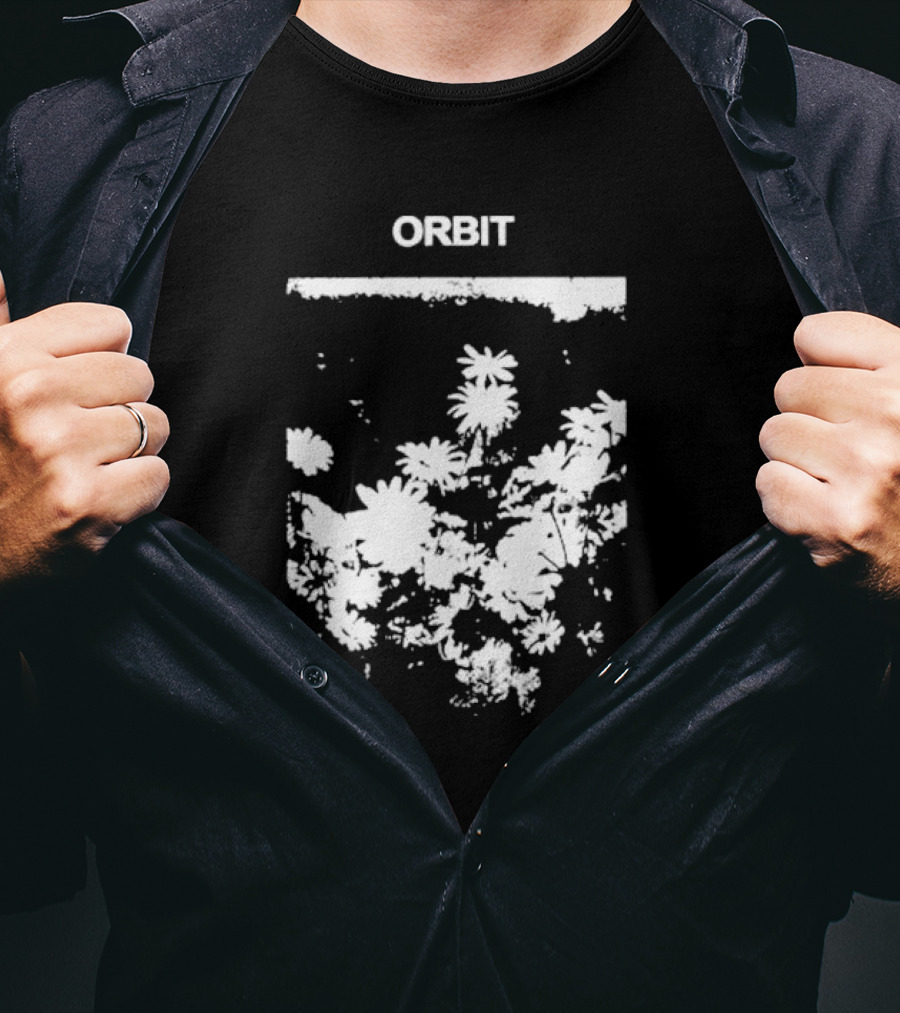 Orbit Flowers White Silhouettes T-Shirt