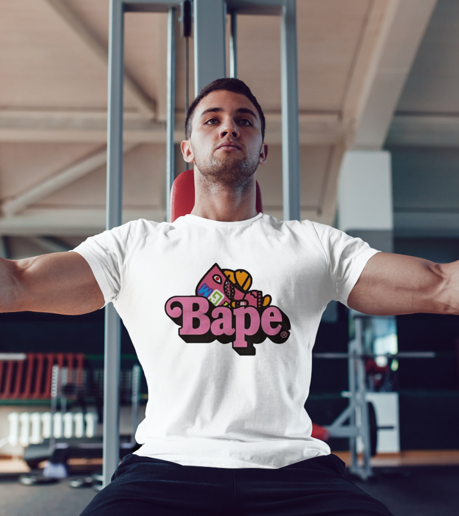 Bape Pink Shark Milo WGM T-Shirt