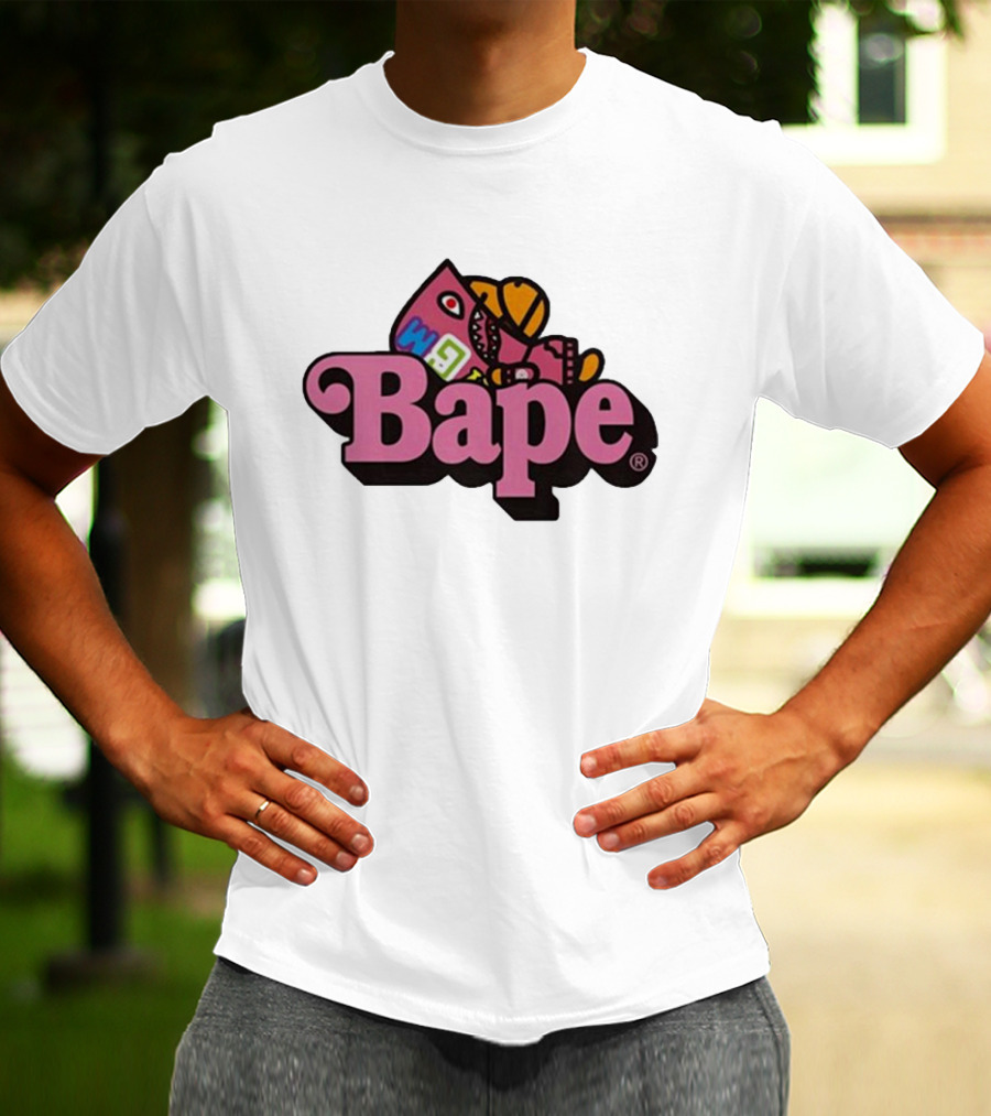 Bape Pink Shark Milo WGM T-Shirt