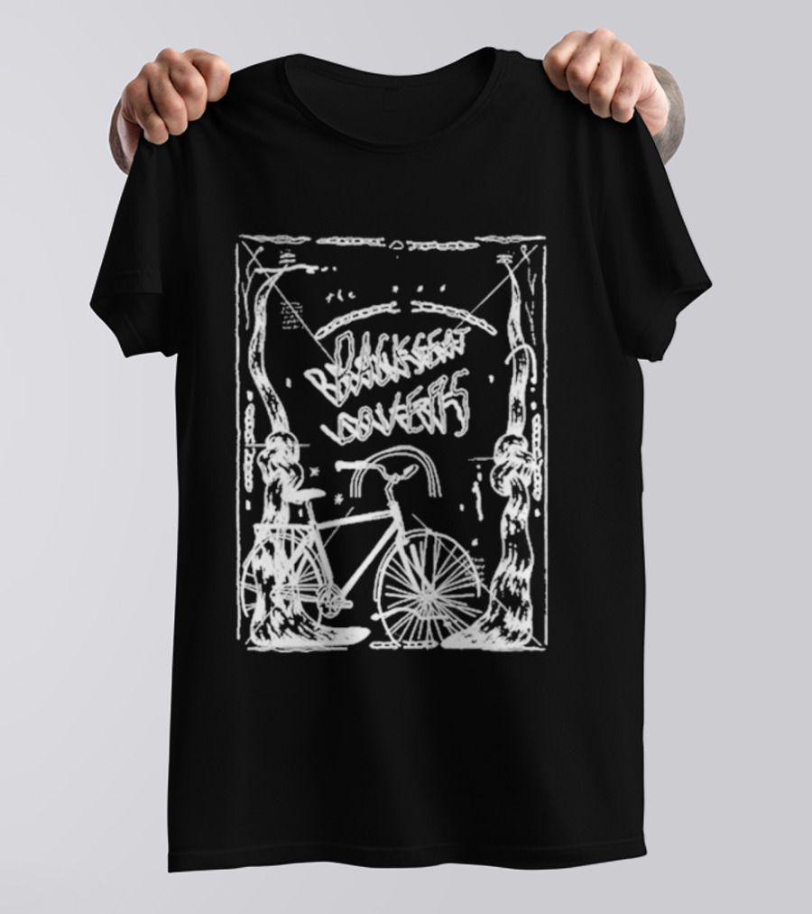 Backseat Lovers Spooky Bike In Enchanted Forest Frame T-Shirt