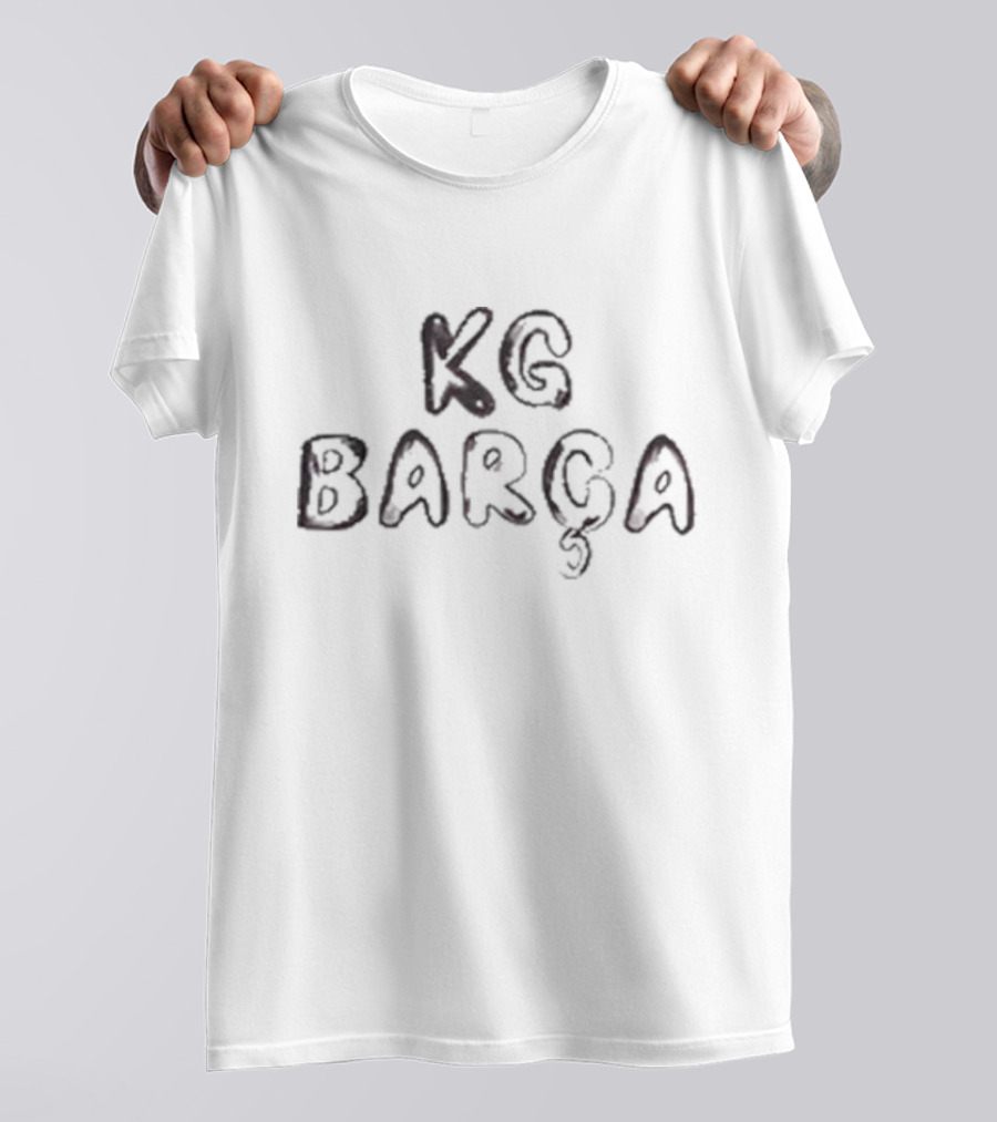 Kg Bargca Barcelona Comic Style Playful Font T-Shirt