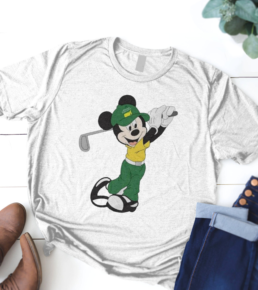 Mickey Mouse Golf Masters Tournament Iconic Swing T-Shirt