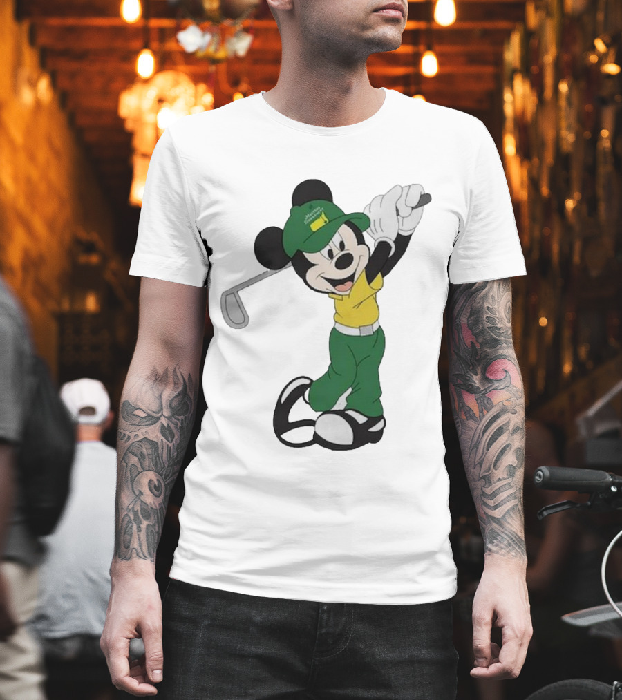 Mickey Mouse Golf Masters Tournament Iconic Swing T-Shirt