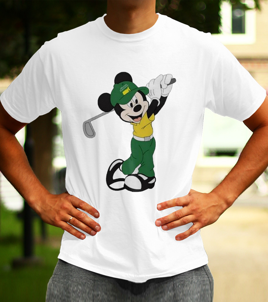 Mickey Mouse Golf Masters Tournament Iconic Swing T-Shirt