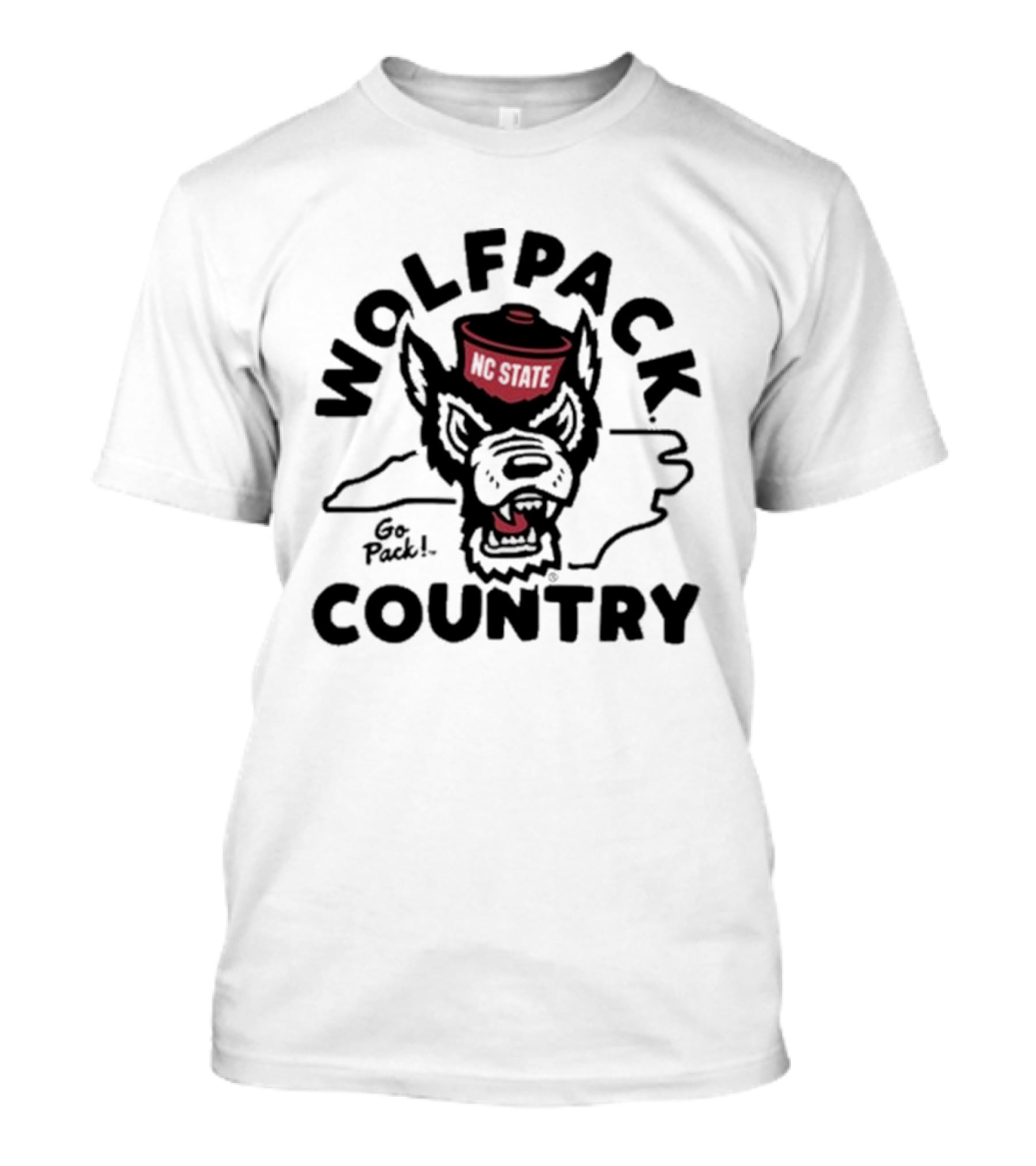 NC State Wolfpack Country Go Pack Wolf Head T-Shirt