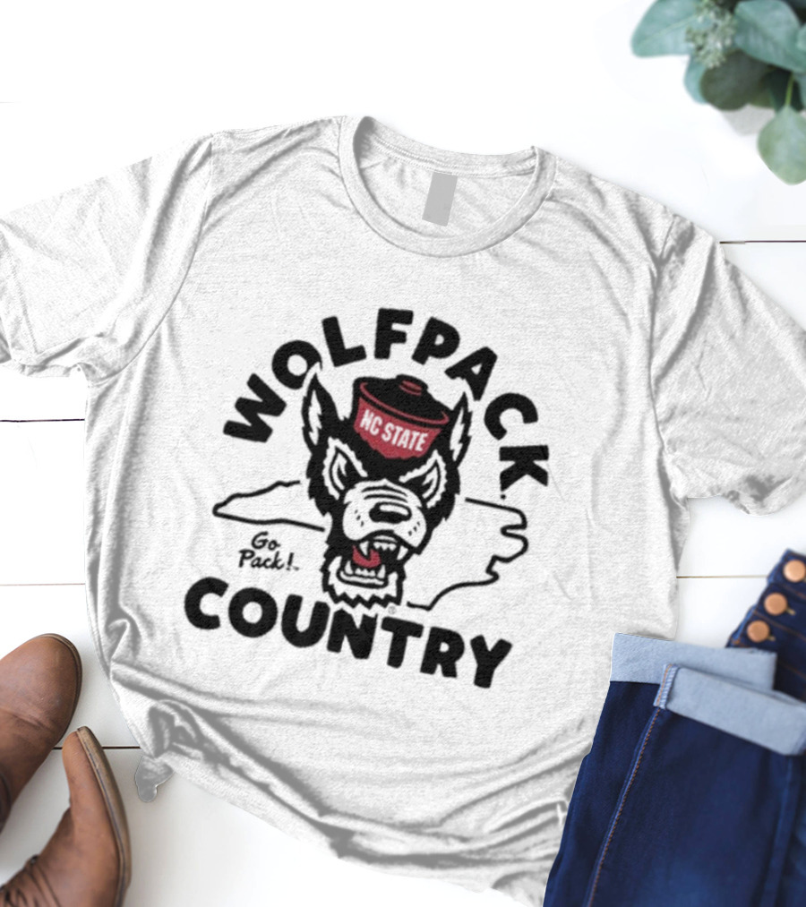 NC State Wolfpack Country Go Pack Wolf Head T-Shirt