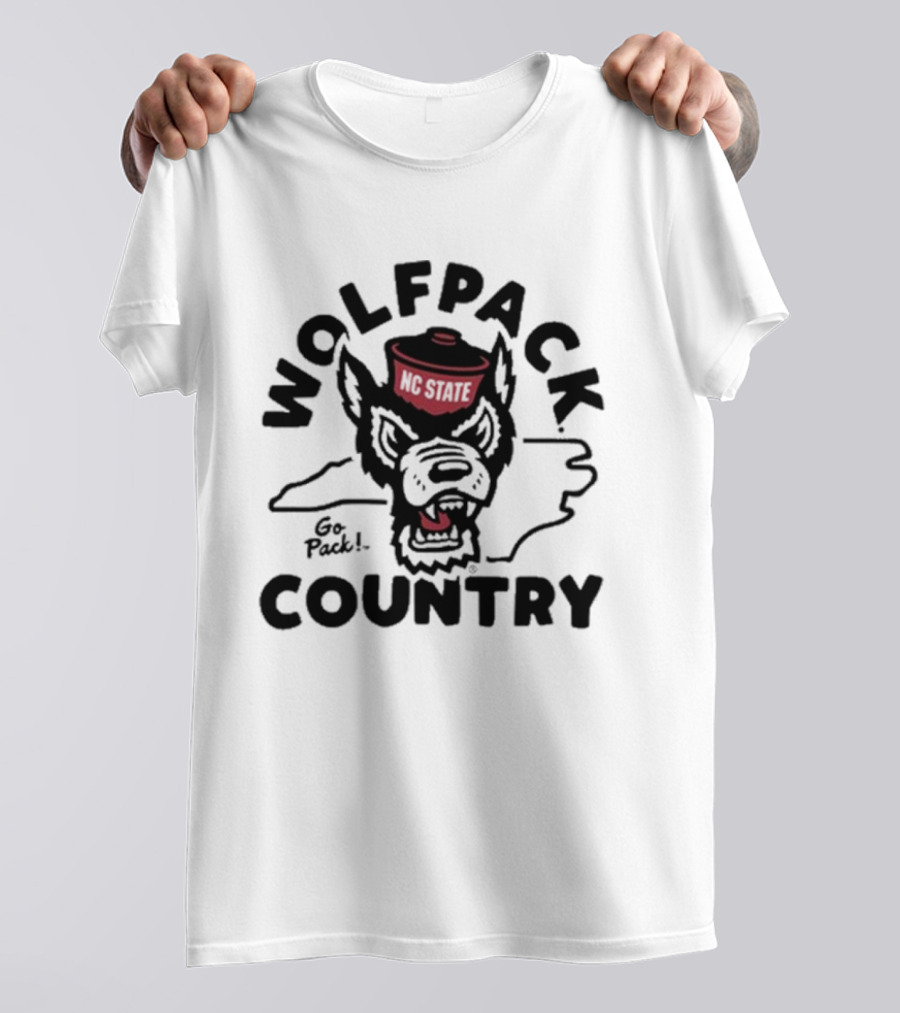 NC State Wolfpack Country Go Pack Wolf Head T-Shirt