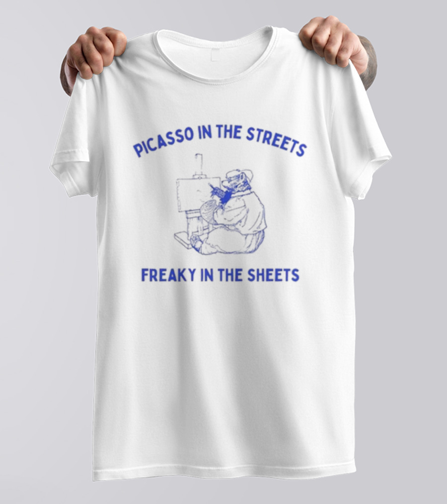 Picasso In The Streets Freaky In The Sheets Artist Bear Painting T-Shirt