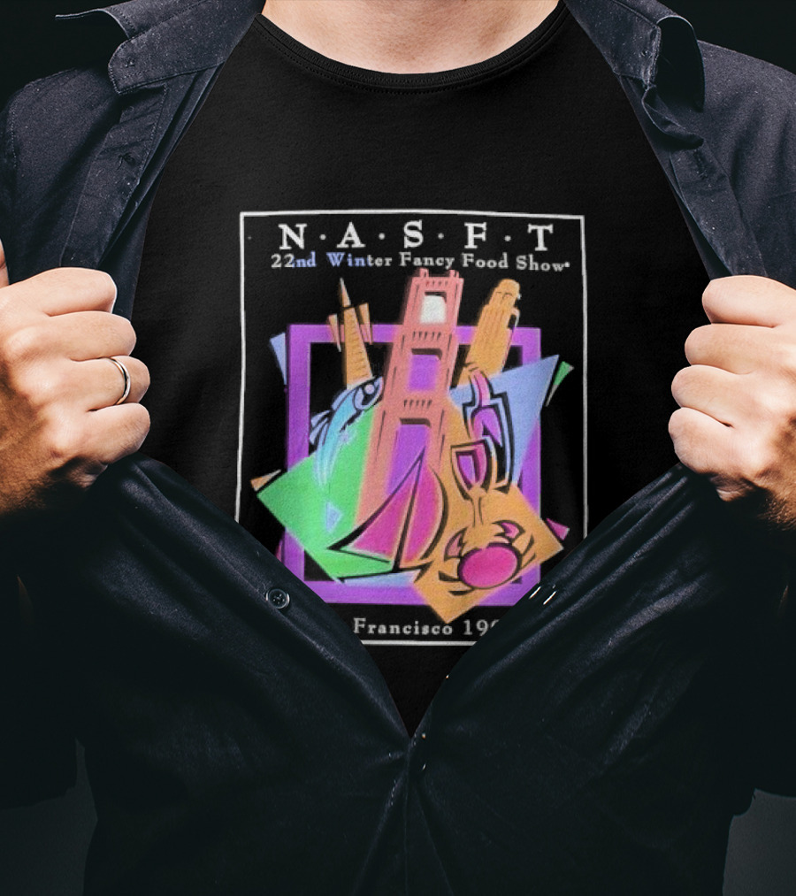 N.A.S.F.T. 22nd Winter Fancy Food Show San Francisco 1997 Black T-Shirt
