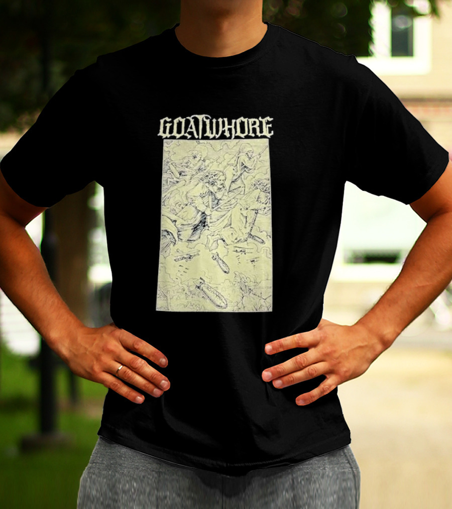 Goatwhore Band Illustration With Mythical Figures And Creatures T-Shirt