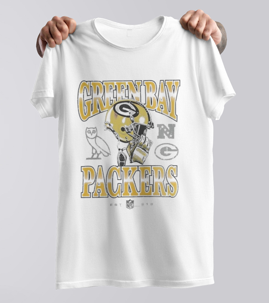 GREEN BAY PACKERS OVO HELMET EST 1919 NFL OWL N G T-Shirt