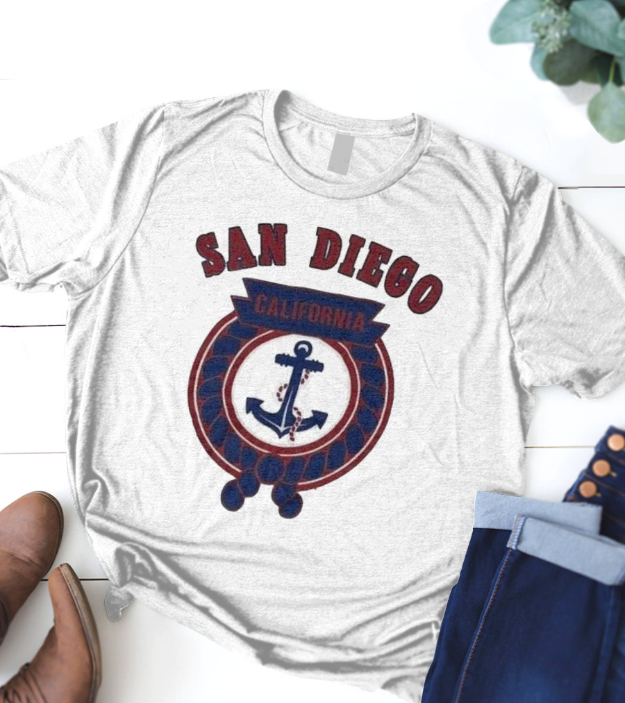 San Diego California Anchor Emblem T-Shirt