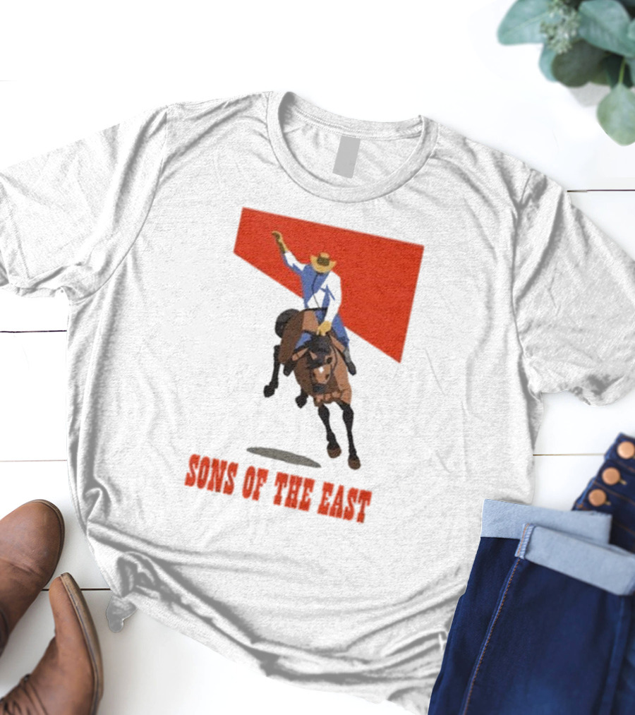 Sons Of The East Cowboy Riding Bucking Horse T-Shirt
